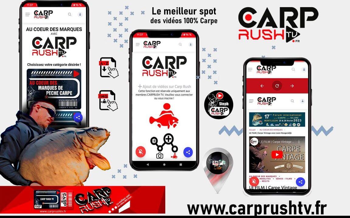 Carp Rush TV : la plateforme de vidéos de pêche à la carpe 100 % gratuite